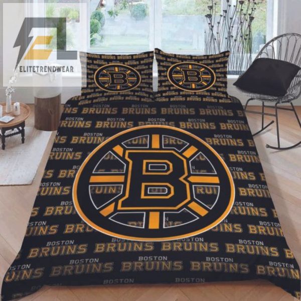 Snuggle Up With Bruins Hilarious Cozy Duvet Set elitetrendwear 1