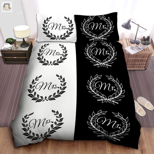 Snuggle Up Lovebirds Mr Mrs Hilarious Floral Bedding elitetrendwear 1