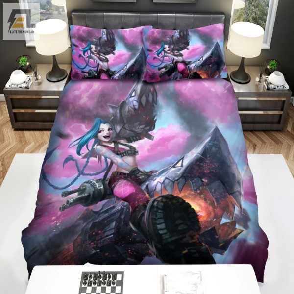 Sleep With Jinx Comfy Lol Fishbones Rockets Bedding elitetrendwear 1