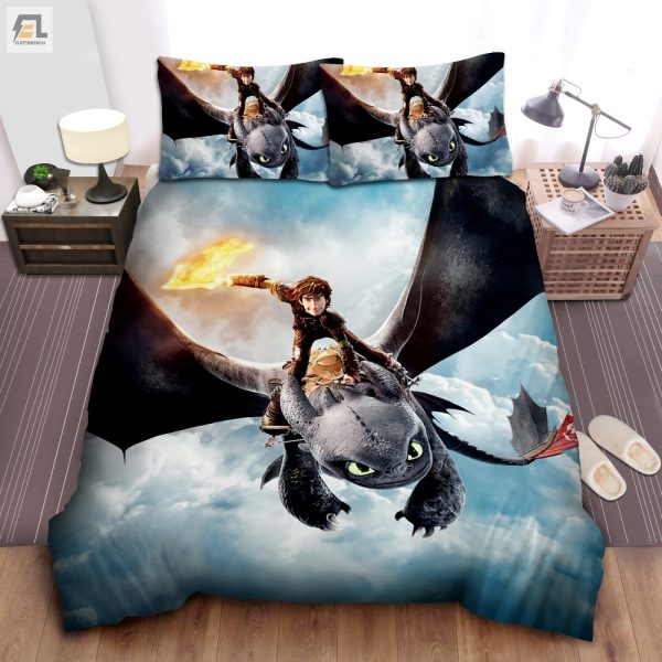 Sleep With Dragons Hiccup Toothless Comfy Bedding Set elitetrendwear 1