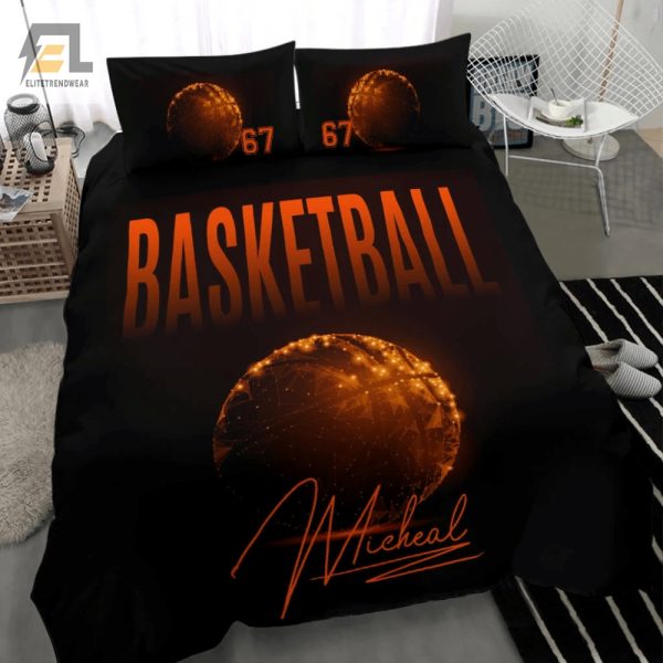 Sleep Slam Dunk Custom Basketball Duvet Name Number elitetrendwear 1