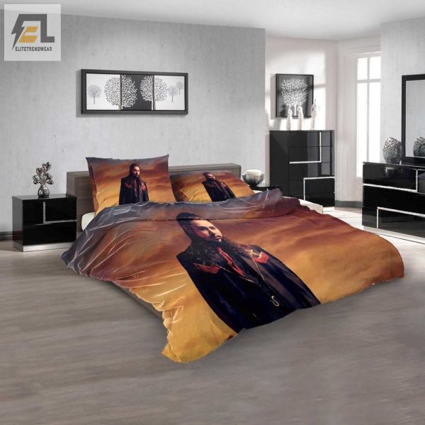 Snuggle With Post Malone Rap Star 3D Duvet Set elitetrendwear 1