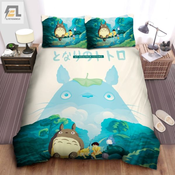 Snuggle With Totoro Cozy Quirky Duvet Set elitetrendwear 1