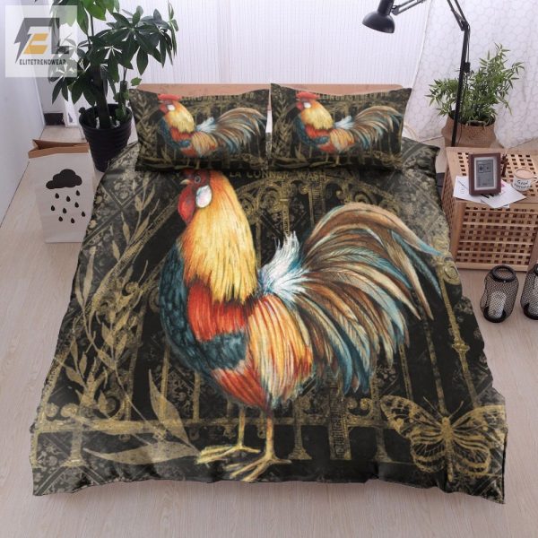 Cluck Yeah Cozy Rooster Duvet Cover Bedroom Set elitetrendwear 1