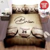 Snuggle With A Curveball Quirky Personalized Baseball Bed Set elitetrendwear 1