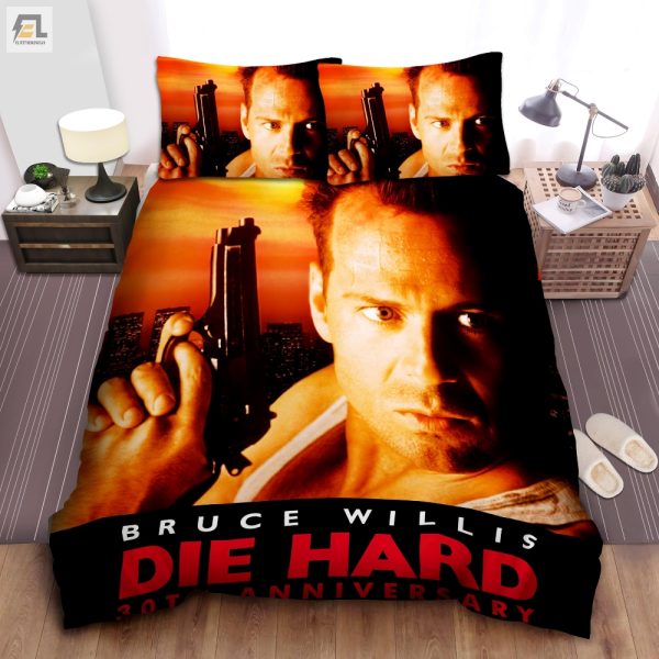 Yippeekiyay Cozy Die Hard Bruce Willis Duvet Cover Set elitetrendwear 1