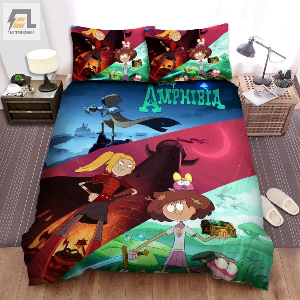 Comfy Amphibia Squad Bedding Duvet N Chuckles Set elitetrendwear 1