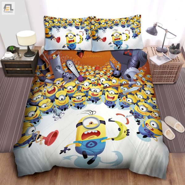 Minion Madness Banana Duvet Cover Unique Comfy Bedding elitetrendwear 1