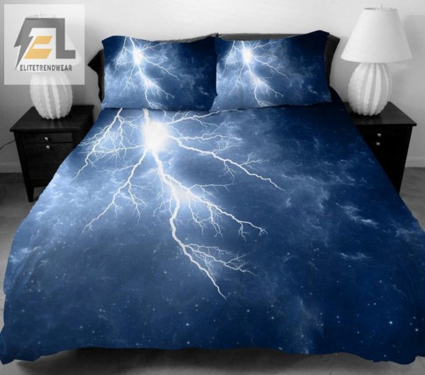 Zap Up Your Nap Funny Lightning Duvet Cozy Bedding Set elitetrendwear 1