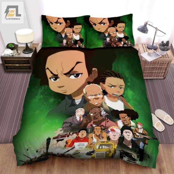 Funny The Boondocks Poster Duvet Cover Unique Bedding Sets elitetrendwear 1