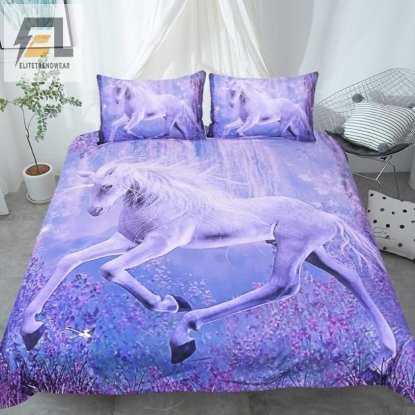 Snuggle Up With A Hilarious Purple Unicorn Duvet Set elitetrendwear 1