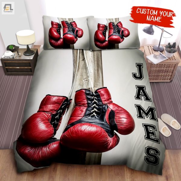 Knockout Dreams Quirky Personalized Boxing Glove Bedding elitetrendwear 1