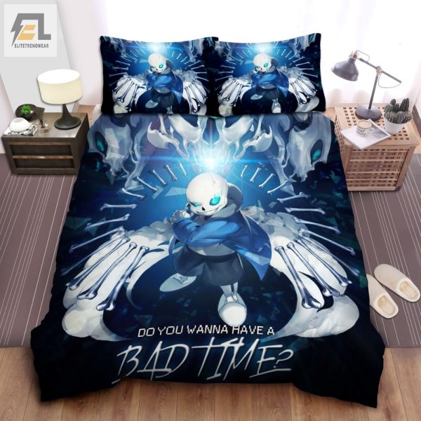 Get Comfy With Sans Funny Undertale Duvet Bedding Set elitetrendwear 1