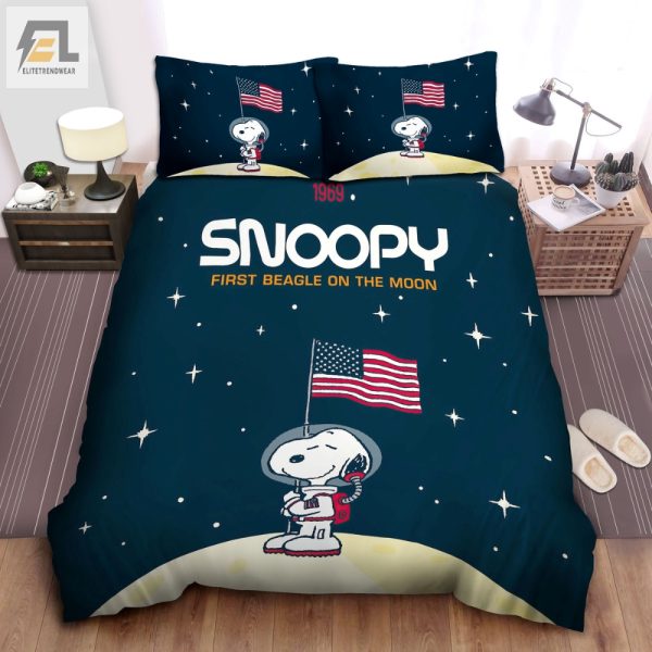 Snoopy Moon Duvet Set Outofthisworld Cozy Bedding elitetrendwear 1