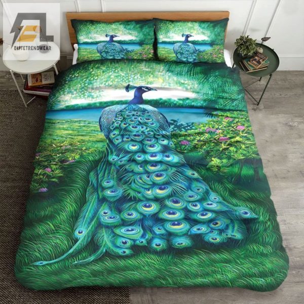 Peacock Lake Duvet Set Perfect Gift For Quirky Bird Lovers elitetrendwear 1