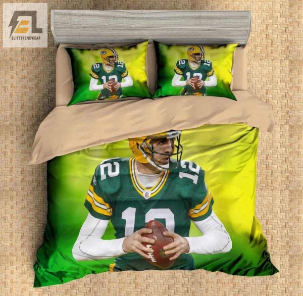 Sleep Like A Mvp 3D Aaron Rodgers Packers Duvet Set elitetrendwear 1