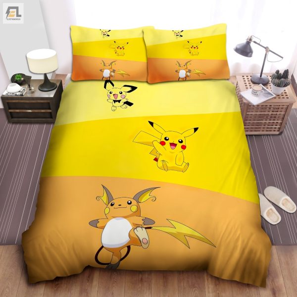 Electric Dreams Pikachu Evolutions Duvet Set For Cozy Nights elitetrendwear 1