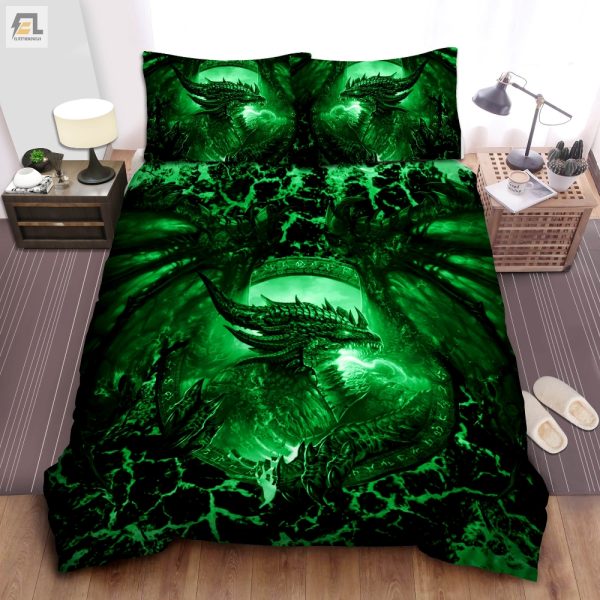 Sleep Like A Dragon Hilarious Green Dragon Duvet Sets elitetrendwear 1