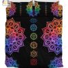 Sleep With Good Vibes Comfy Chakra Black Duvet Set elitetrendwear 1