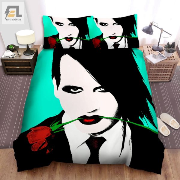 Get Cozy With Marilyn Manson Rose Duvet Rock Your Sleep elitetrendwear 1