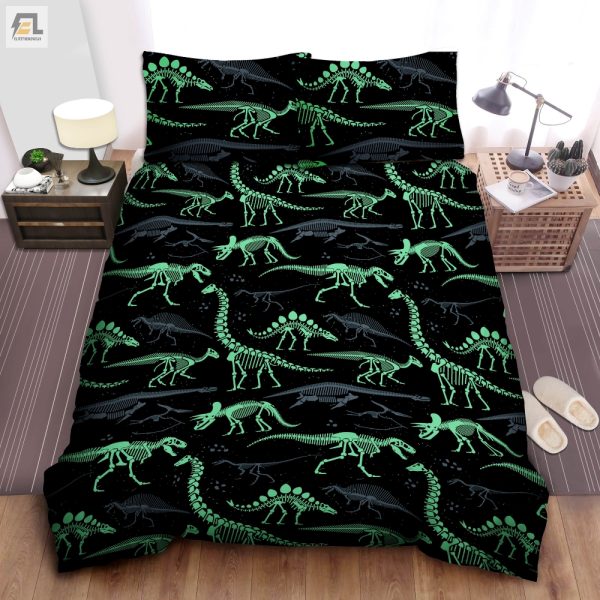 Snuggle With Dino Bones Hilarious Glow Bedding Set elitetrendwear 1