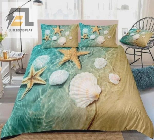 Sleep With The Fishes 3D Beach Starfish Duvet Cover Set elitetrendwear 1