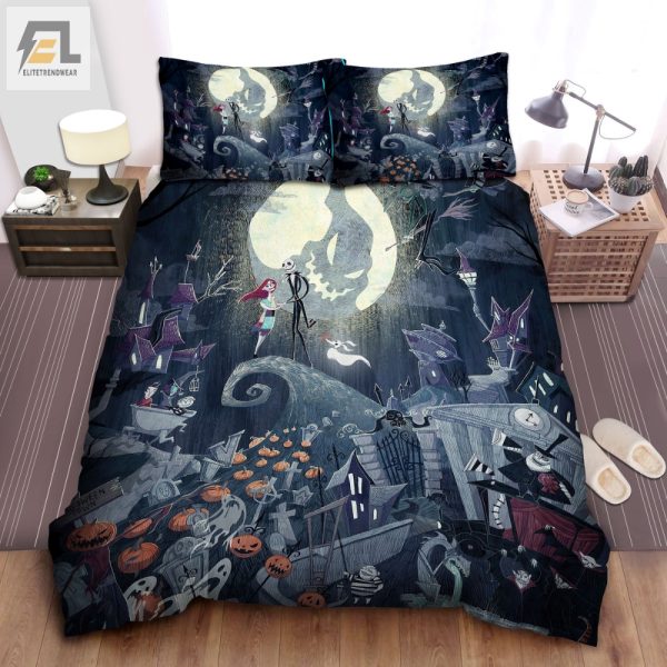 Snuggle With Jack Sally Spooky Fun Duvet Cover Set elitetrendwear 1