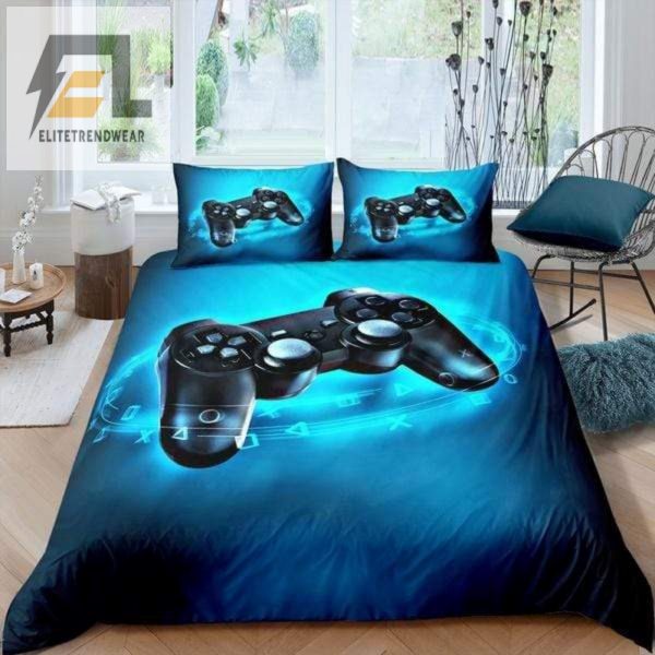 Sleep Like A Gamer Blue Custom Name Duvet Set Extravaganza elitetrendwear 1