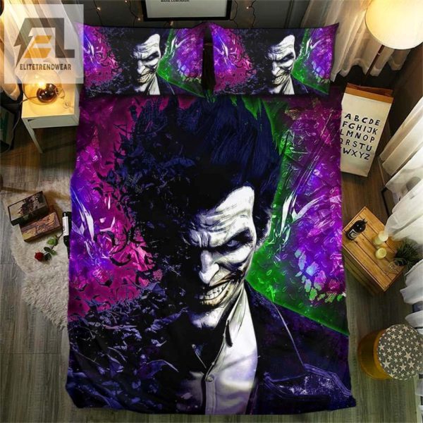 Joker Bat Duvet Cover Set Unique Comfy Comedic Bedding elitetrendwear 1