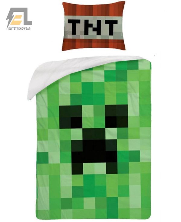 Sleep With Creepers Cozy Minecraft Duvet Cover Set elitetrendwear 1