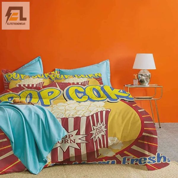 Quirky Popcorn Duvet Sets For Cozy Movie Nights elitetrendwear 1