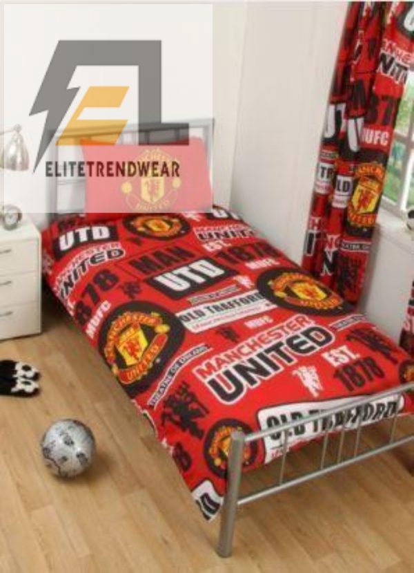 Sleep Like A Red Devil Man Utd Patch Duvet Set elitetrendwear 1