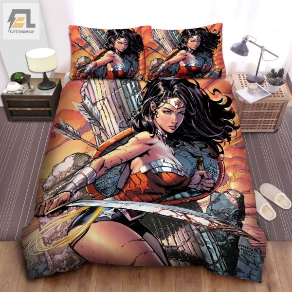 Snuggle Like A Superhero Funny Wonder Woman Bedding Set elitetrendwear 1