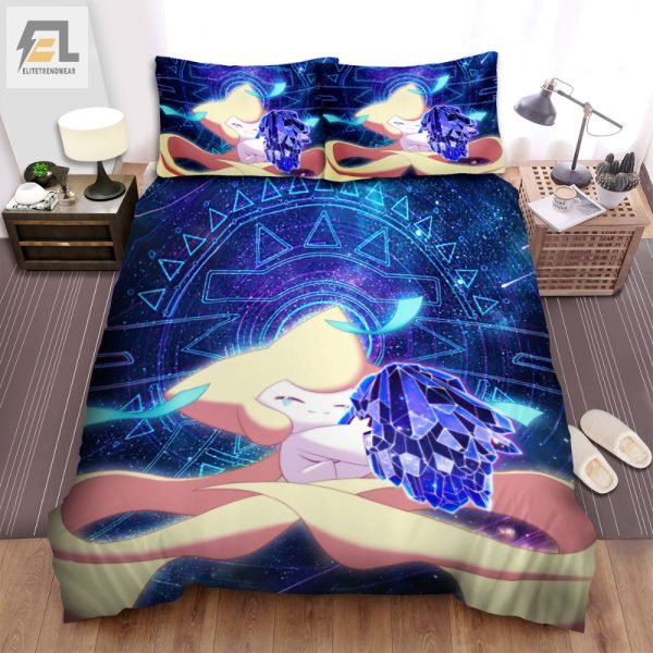 Catch Dreams Jirachi Hugging Cosmic Gem Duvet Set elitetrendwear 1