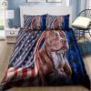 Patriotic Pitbull Duvet Comfy Bedding For Back The Blue Fans elitetrendwear 1