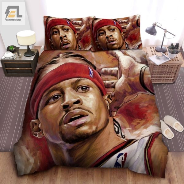 Slam Dunk Slumber Allen Iverson Fun Duvet Cover Set elitetrendwear 1