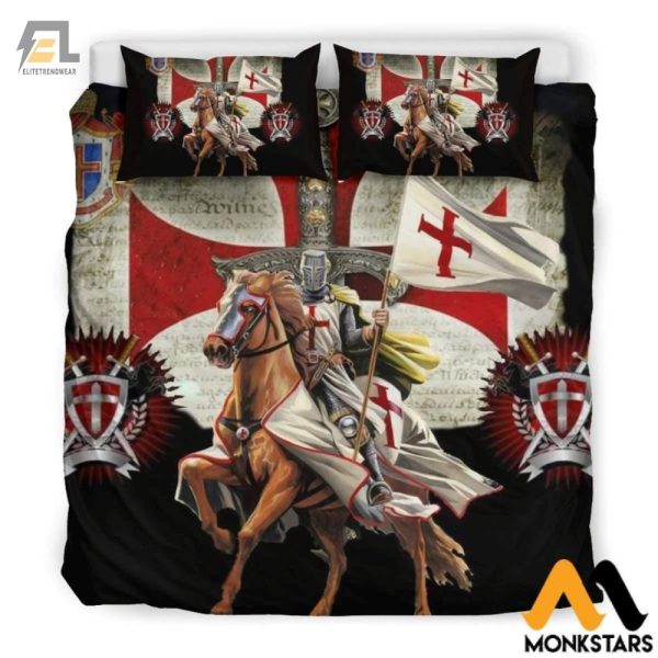 Sleep Like A Knight Hilarious Templar King Bedding Set elitetrendwear 1