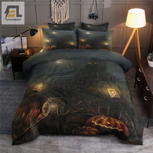 Spooky Owl Halloween Duvet Comfy Quirky Bedding Sets elitetrendwear 1