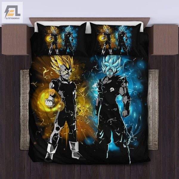 Sleep Super Saiyan Goku Vegeta Hilarious Duvet Set elitetrendwear 1