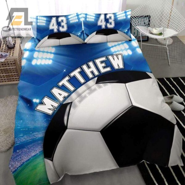 Score Big Dreams Funny Custom Soccer Ball Duvet Sets elitetrendwear 1