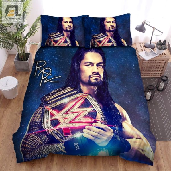 Sleep Like A Champ Roman Reigns Funny Wwe Duvet Set elitetrendwear 1