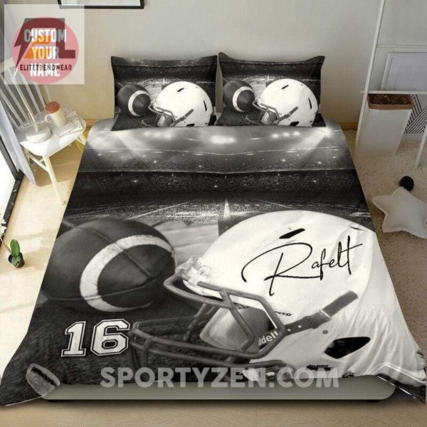 Score Big Dreams Custom Football Helmet Ball Bedding elitetrendwear 1