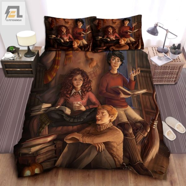 Snuggle Up With Ron Hermione Magical Duvet Set Fun elitetrendwear 1