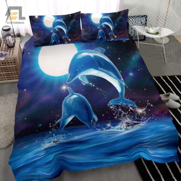 Sleep With Dolphins Jumping Joyful Duvet Delight elitetrendwear 1