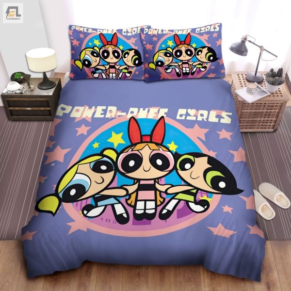 Sleep Like A Superhero Powerpuff Girls Starry Duvet Set elitetrendwear 1