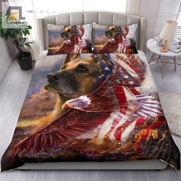 Paws Beaks Hilarious Patriotic Pup Duvet Sets elitetrendwear 1