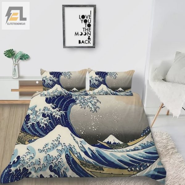 Sleep Under Fuji Waves Cozy Japanthemed Duvet Sets elitetrendwear 1