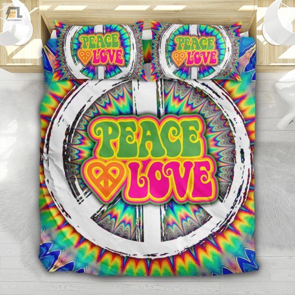 Groovy Snooze Peace Love Duvet Set For Hippie Dreams elitetrendwear 1