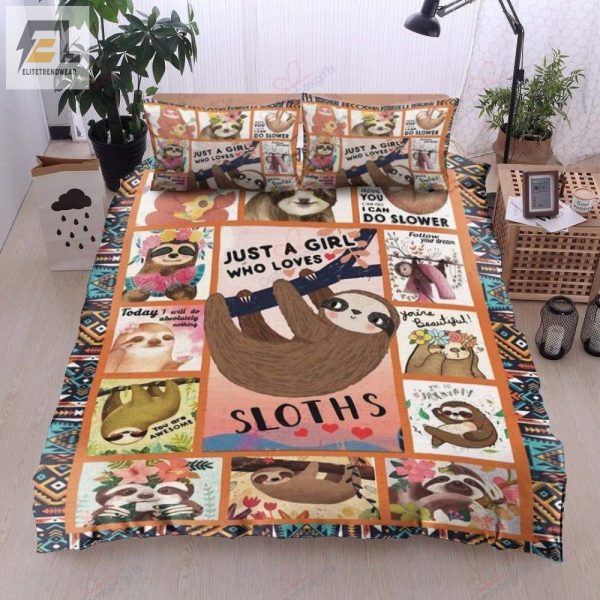 Sloth Lovers Dream Cozy Comical Duvet Bedding Set elitetrendwear 1