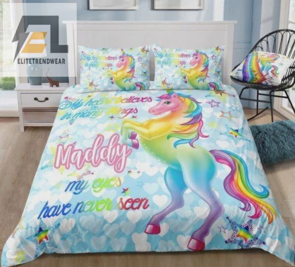 Sleep Under Unicorn Skies Fun Duvet Set For Dreamers elitetrendwear 1